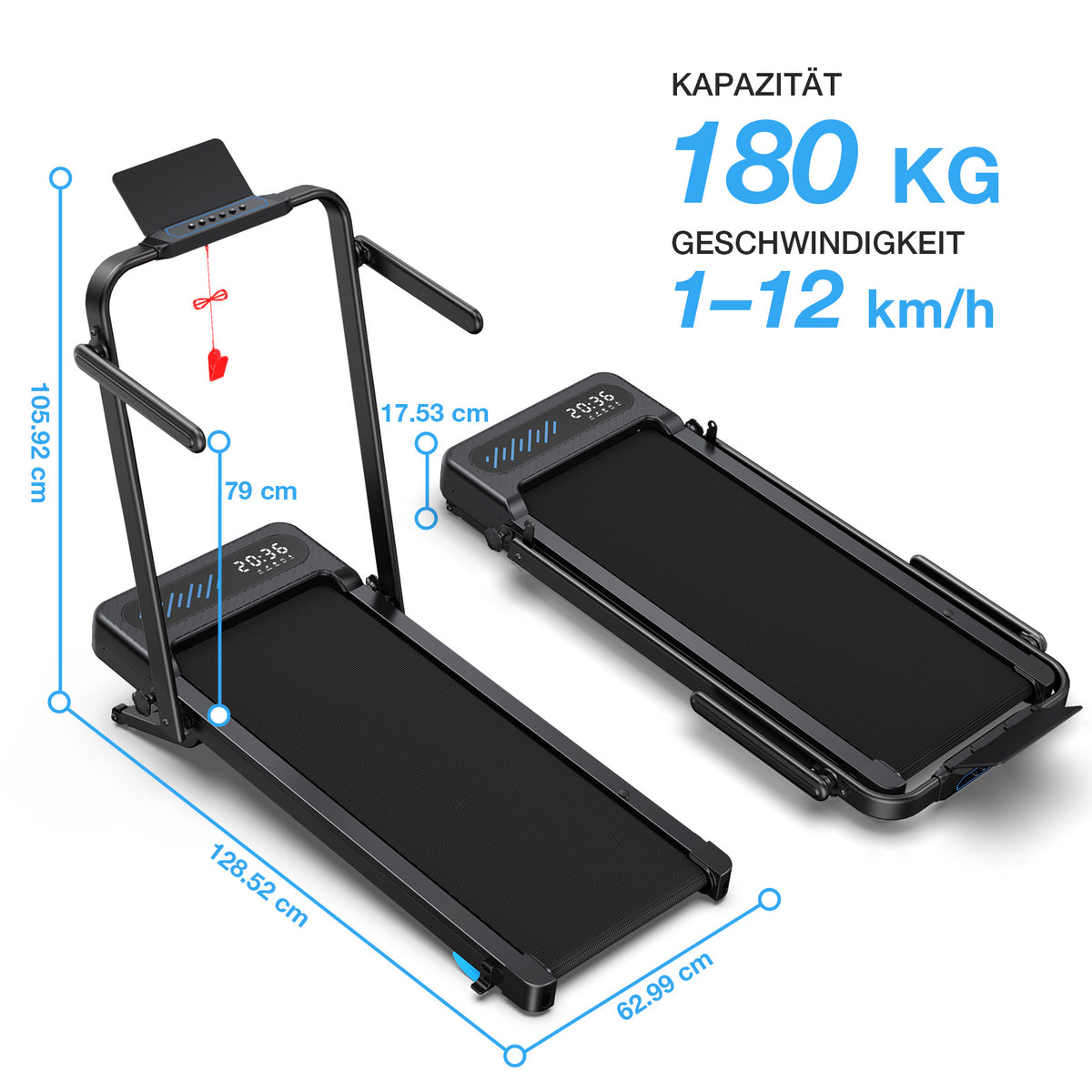 TM037 Pro Foldable Treadmill with 12% Auto-Incline – 180 kg Load Capacity