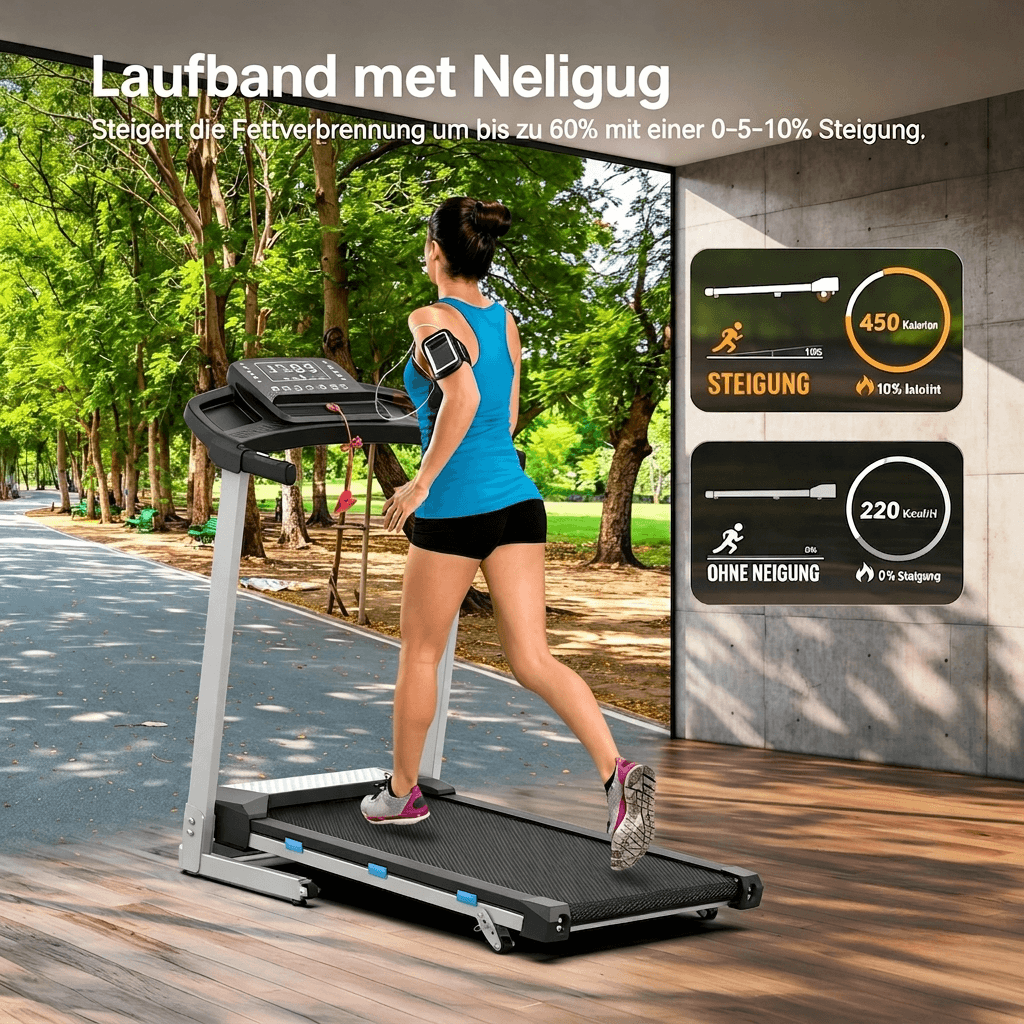 TM015 Foldable Treadmill with Incline & Handrails – 180 kg Load Capacity