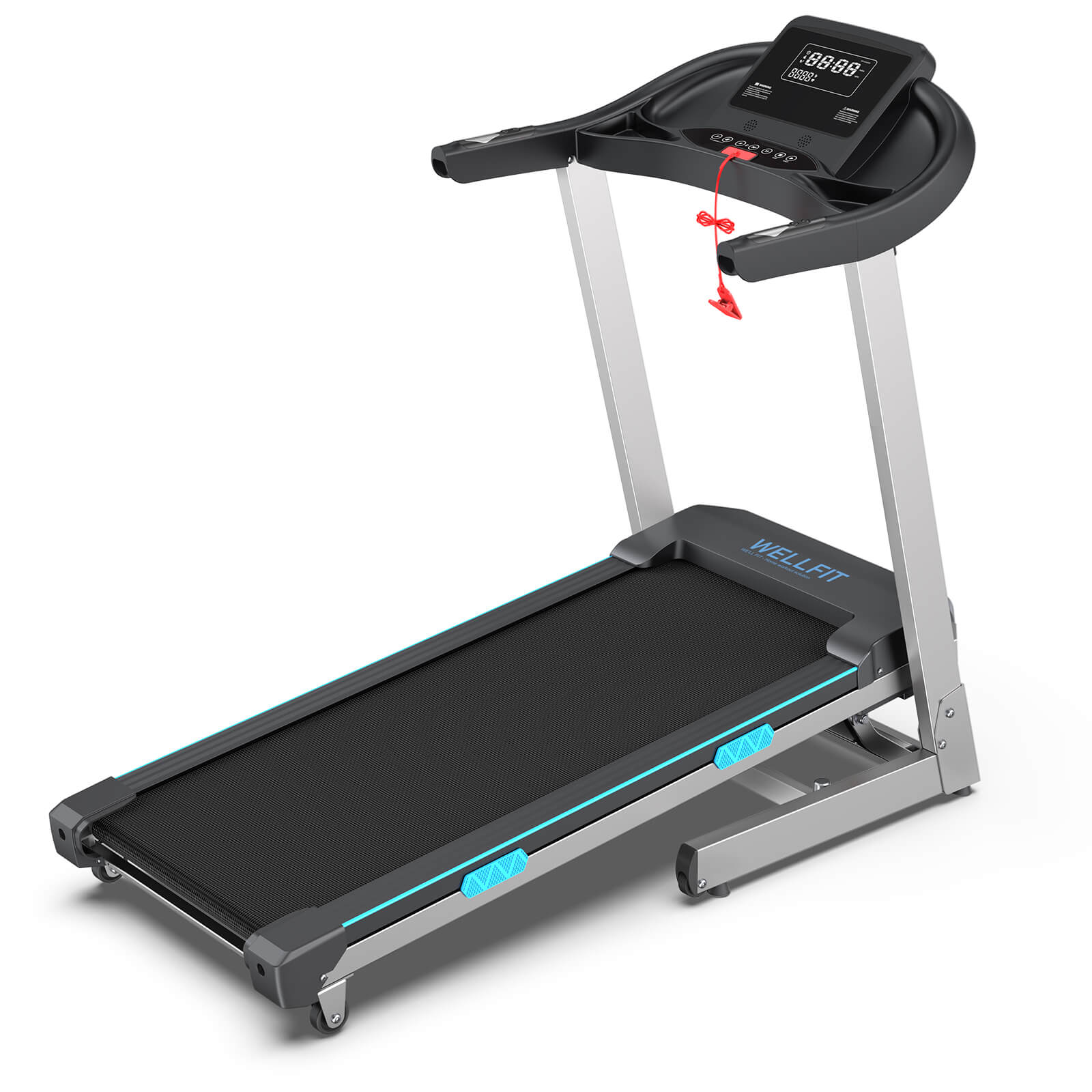 TM007 Foldable Treadmill with Automatic 15% Incline – 200kg Load Capacity