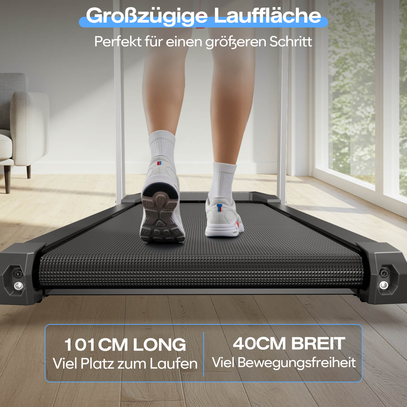TM015 Foldable Treadmill with Incline & Handrails – 180 kg Load Capacity