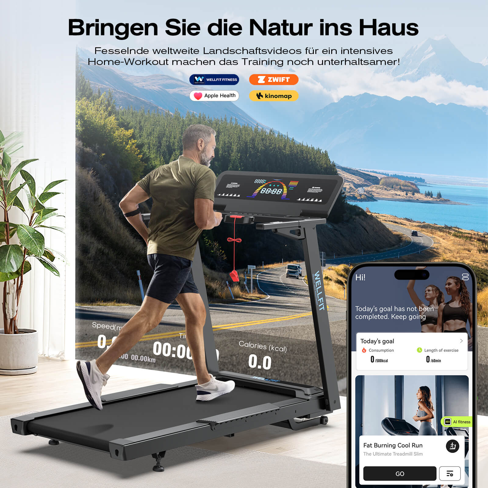 TM029 Treadmill with 15% Auto Incline & High Weight Capacity