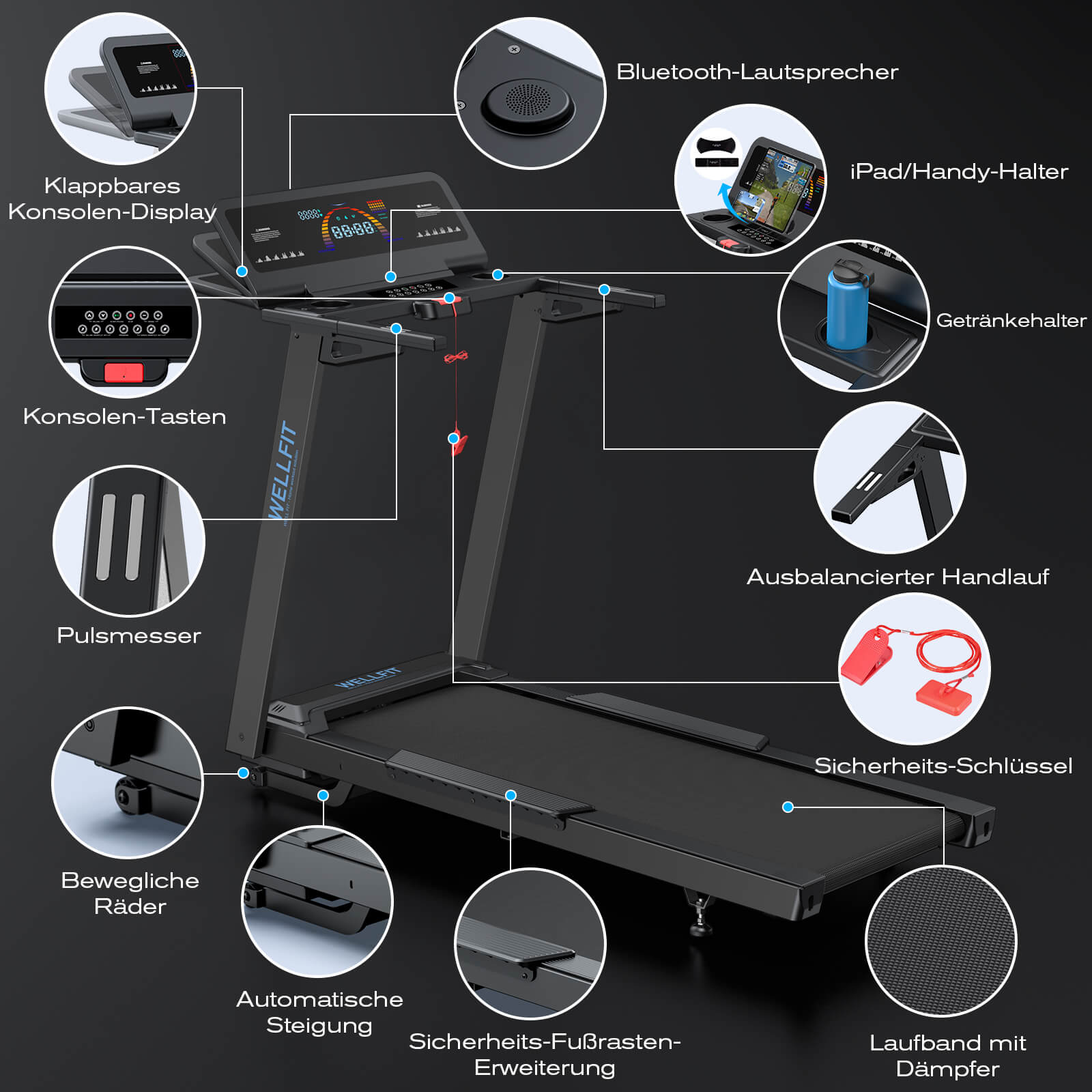 TM029 Treadmill with 15% Auto Incline & High Weight Capacity