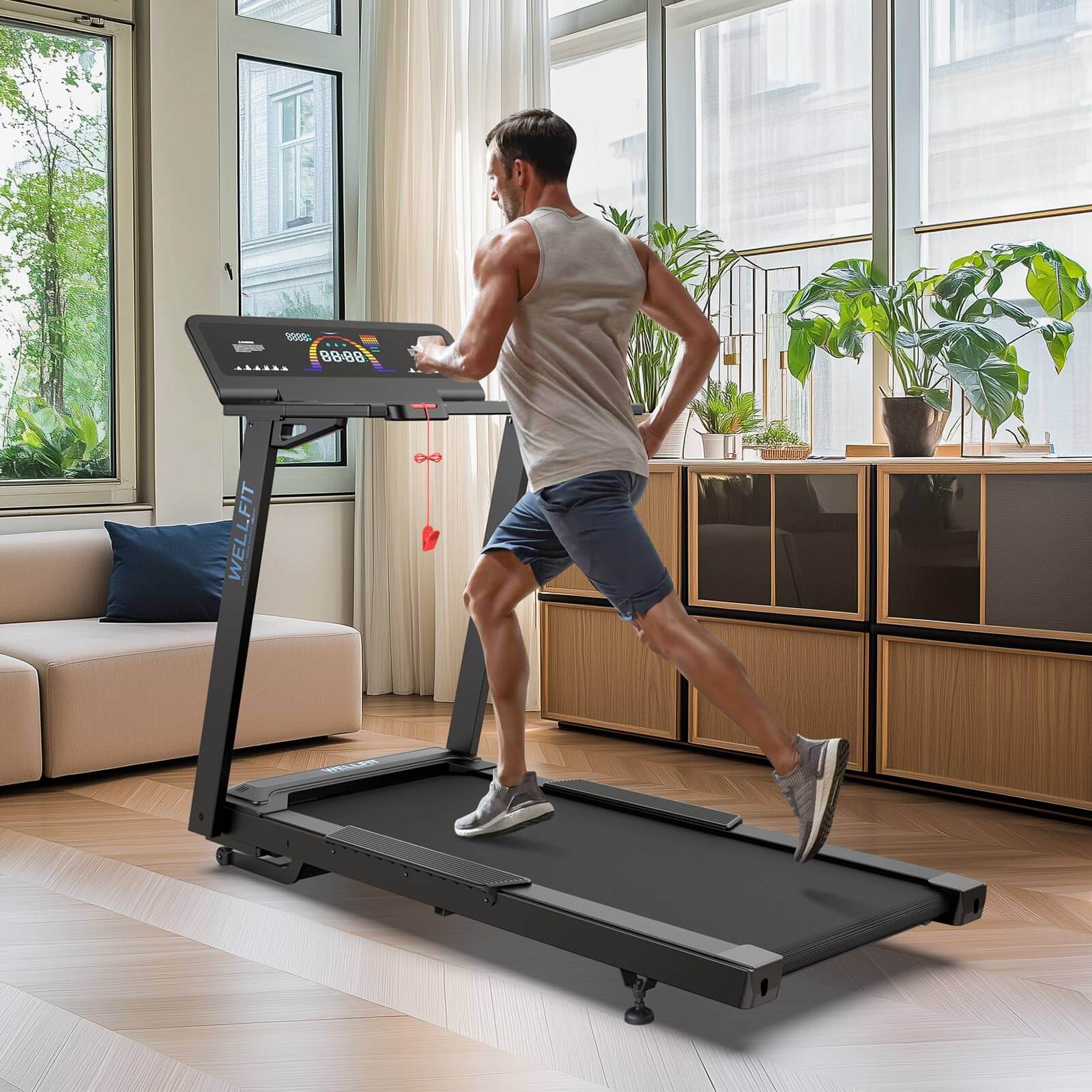 TM029 Treadmill with 15% Auto Incline & High Weight Capacity