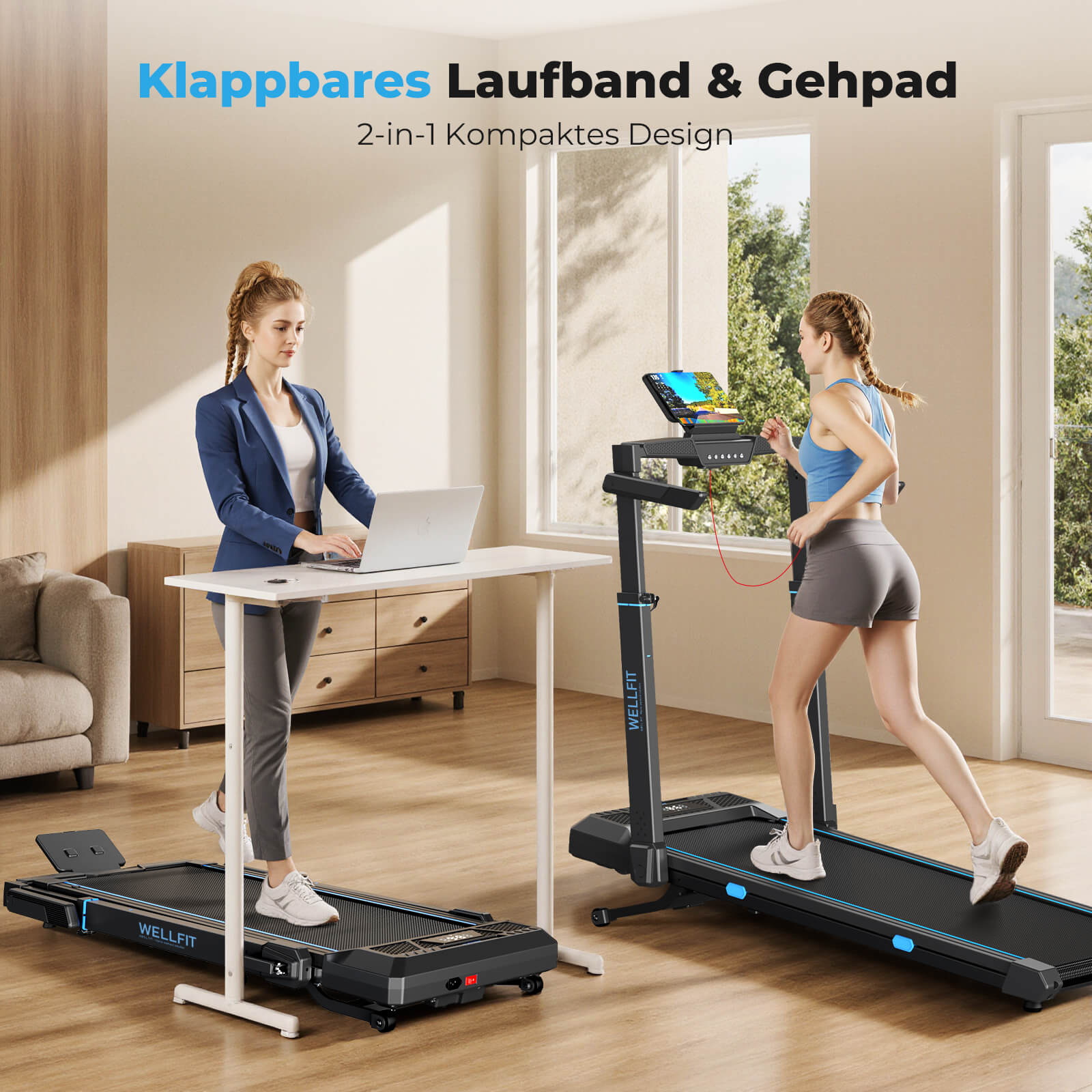 TM032 Height-Adjustable Treadmill with 10% Auto Incline