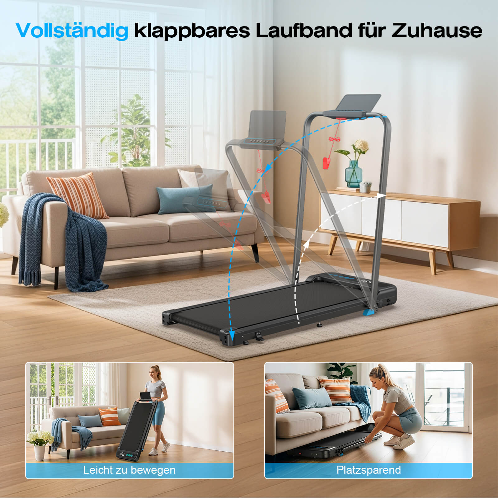 TM037 Foldable Treadmill with Incline for Home
