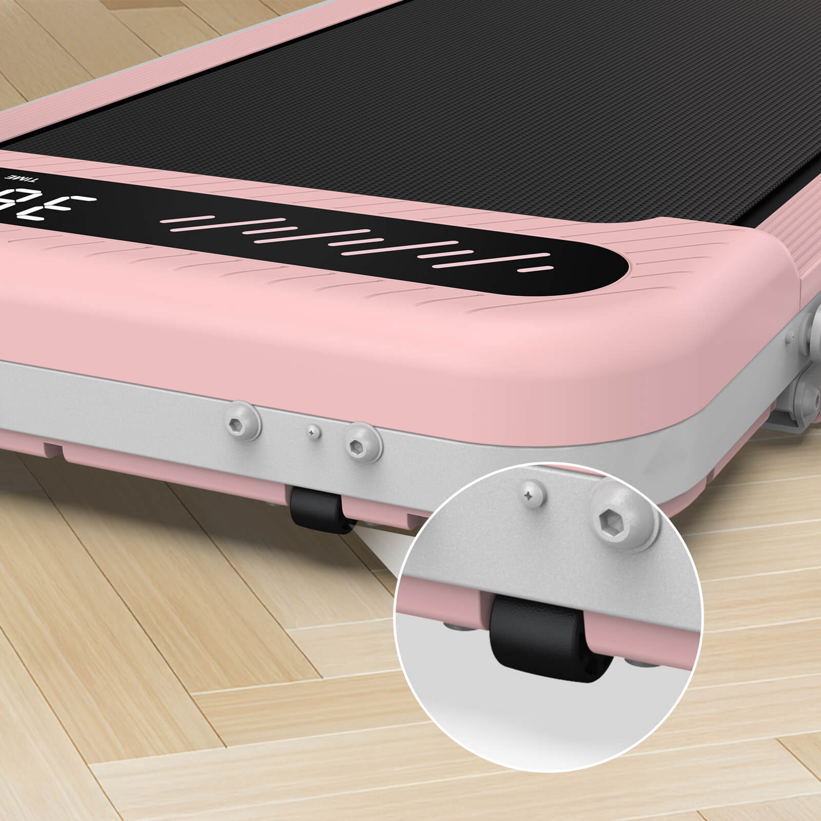TM037 Klappbares Walking Pad Laufband mit Steigung – Rosa
