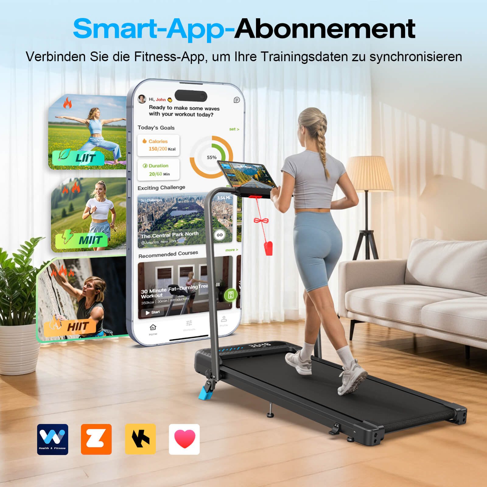 TM037 Foldable Treadmill with Incline for Home