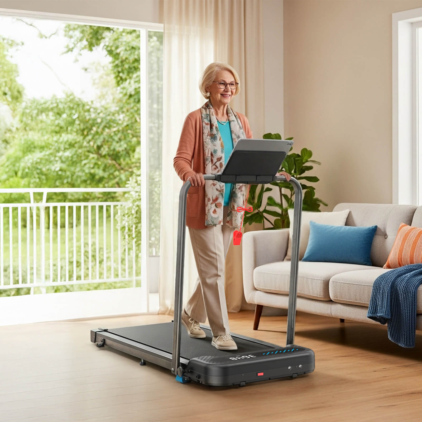 TM037 Foldable Treadmill with Incline for Home