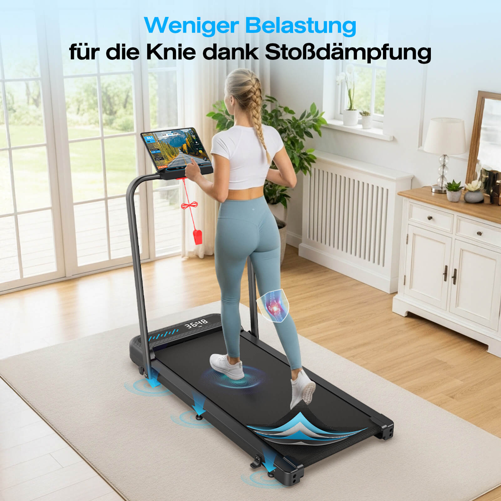 TM037 Foldable Treadmill with Incline for Home
