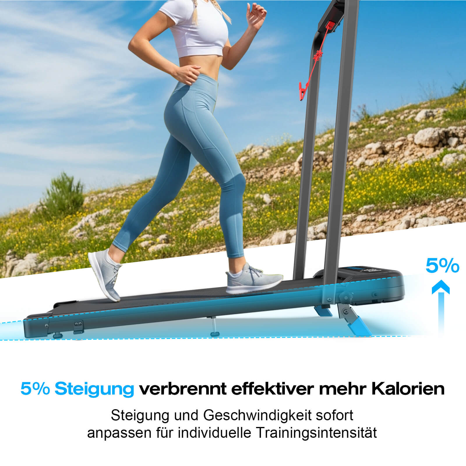 TM037 Foldable Treadmill with Incline for Home