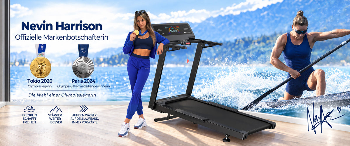 Olympic Champion Nevin Harrison and the WELLFIT TM029 Pro Treadmill