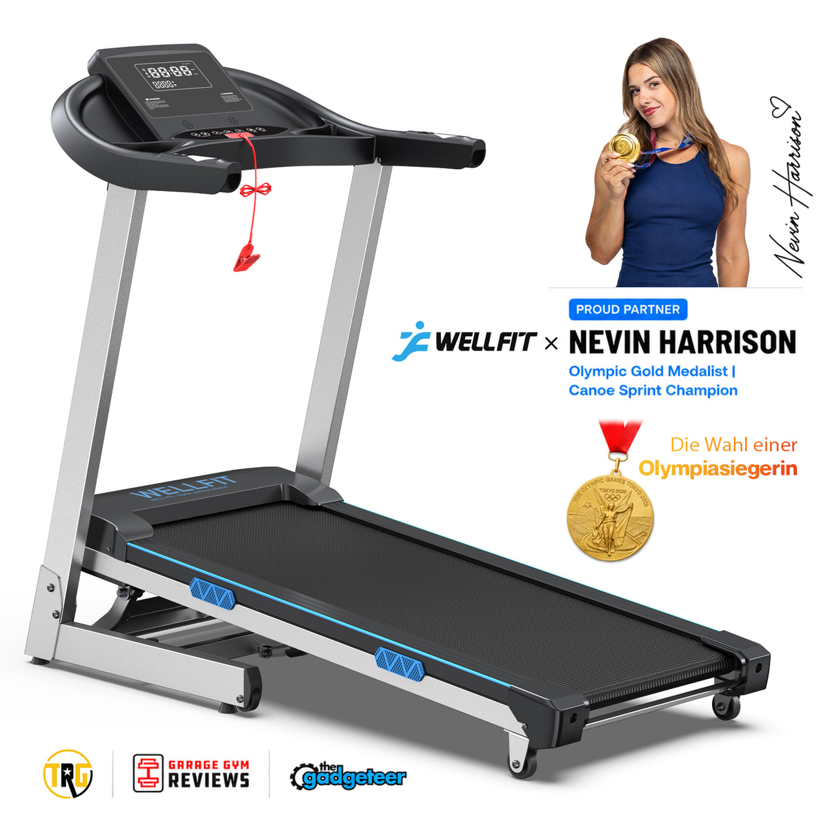 TM007 Treadmill with Bosch® Motor – Foldable, 15% auto-incline & supports up to 200 kg