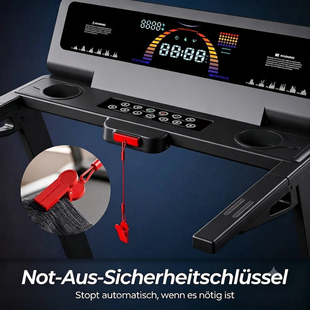 TM029 Pro Heavy Duty Laufband mit 15% Automatik-Neigung und 227kg Traglast ermöglicht kraftvolles Laufen in sonnigen Wohnräumen — konzipiert für ernsthaftes Training zu Hause.