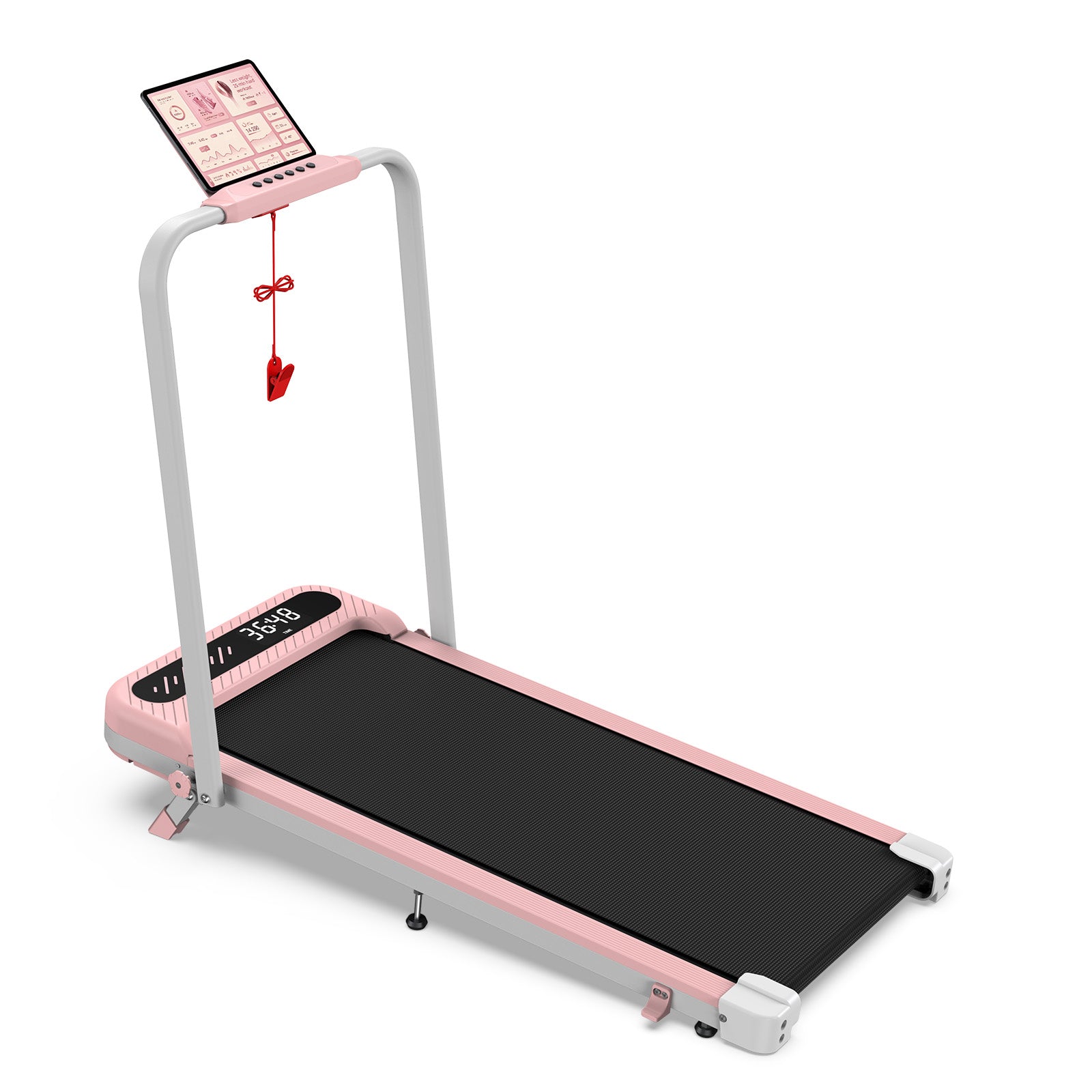 TM037 Klappbares Walking Pad Laufband mit Steigung – Rosa