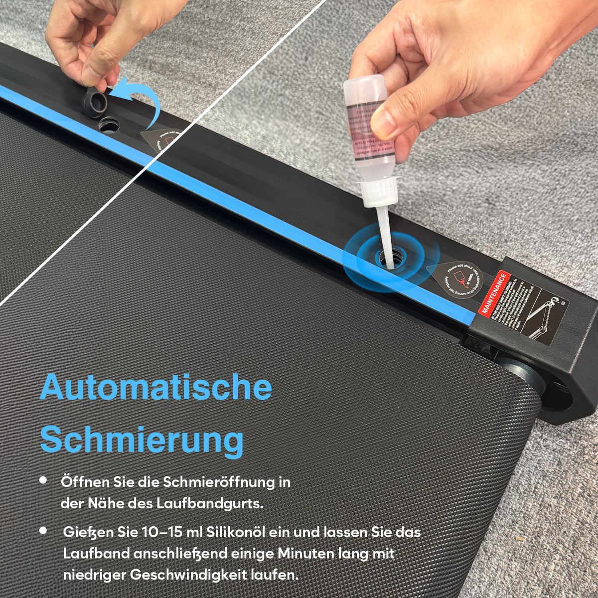 TM032 Laufband mit Bosch® Motor – 10 % Auto-Steigung für Zuhause