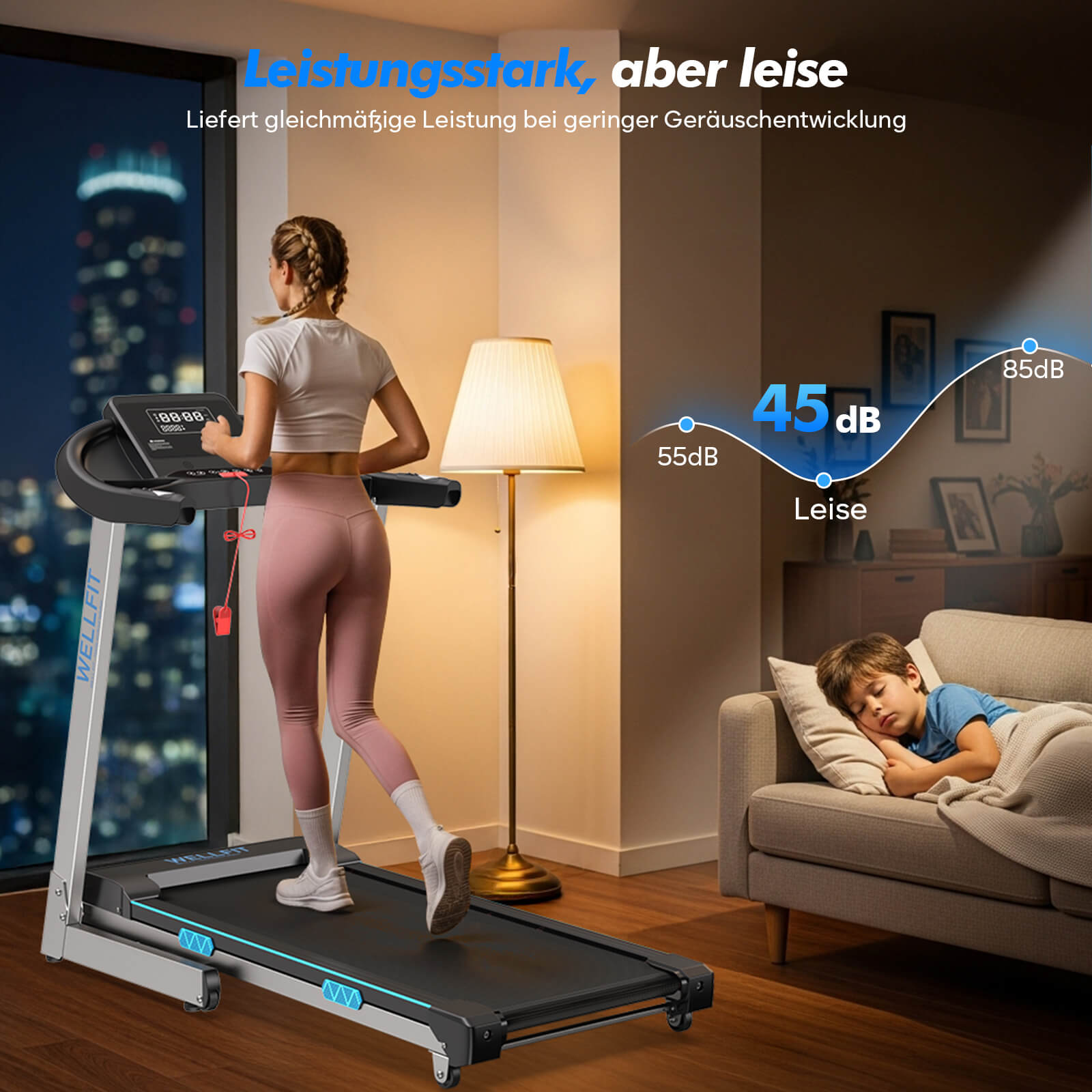 TM007 Foldable Treadmill with Automatic 15% Incline – 200kg Load Capacity