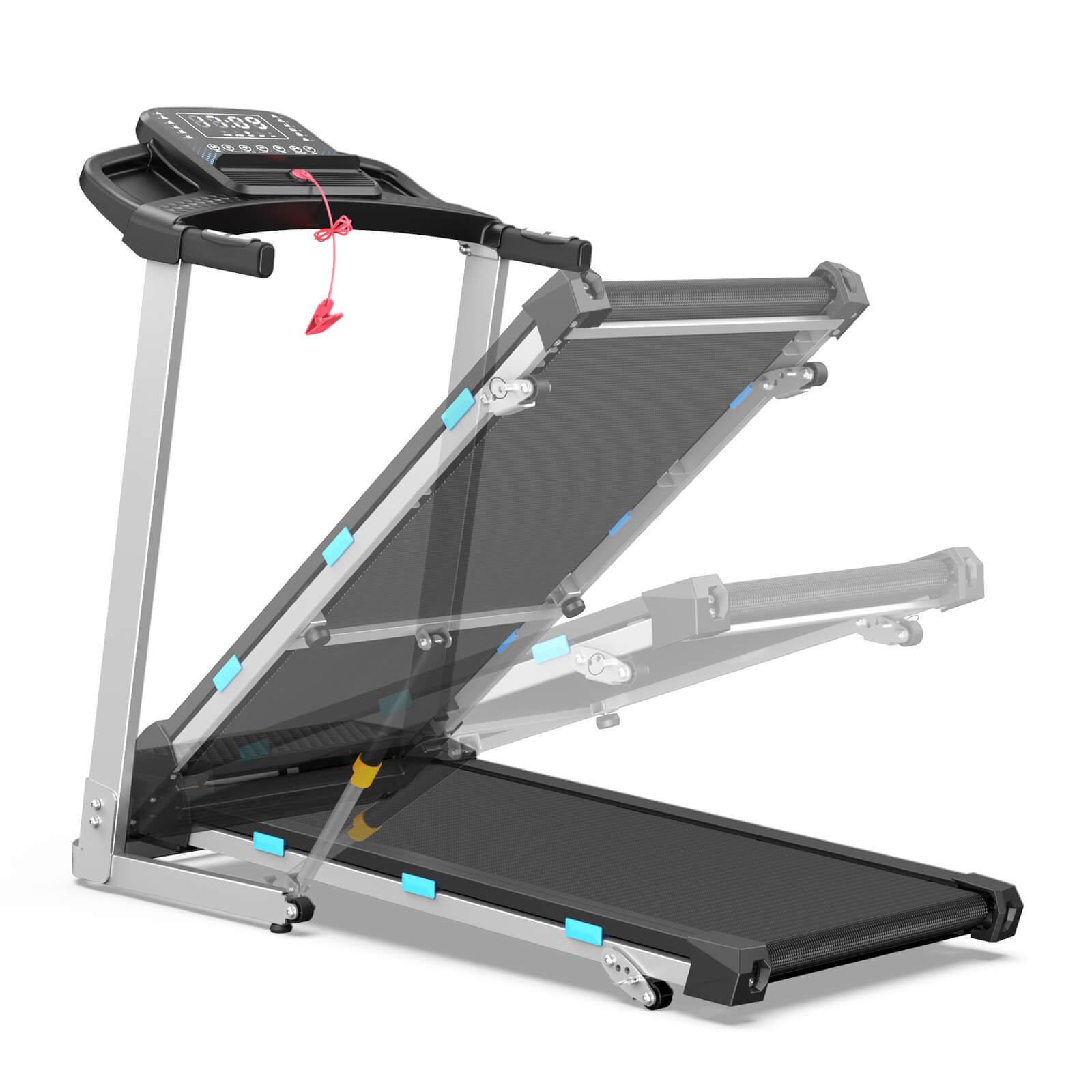 TM015 Foldable Treadmill with Incline & Handrails – 180 kg Load Capacity