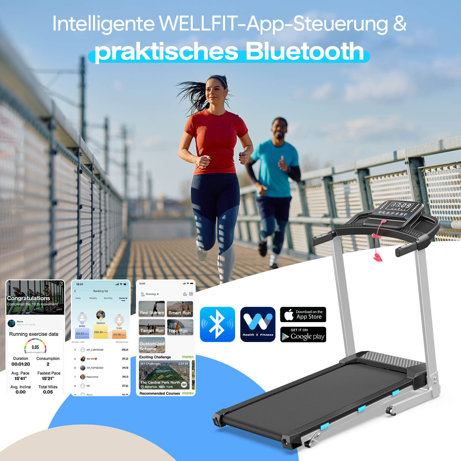 TM015 Foldable Treadmill with Incline & Handrails – 180 kg Load Capacity