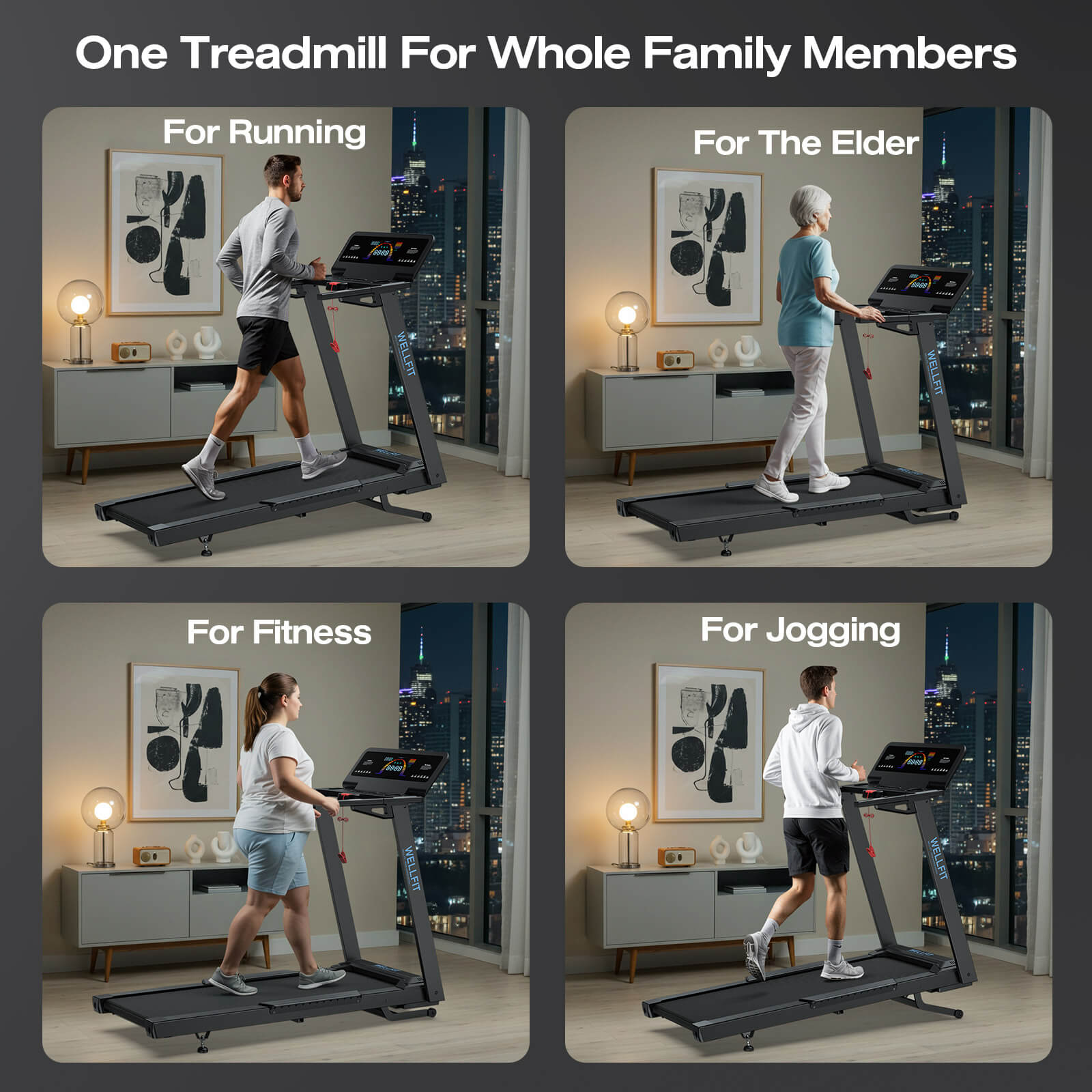 TM029 Treadmill with 15% Auto Incline & High Weight Capacity