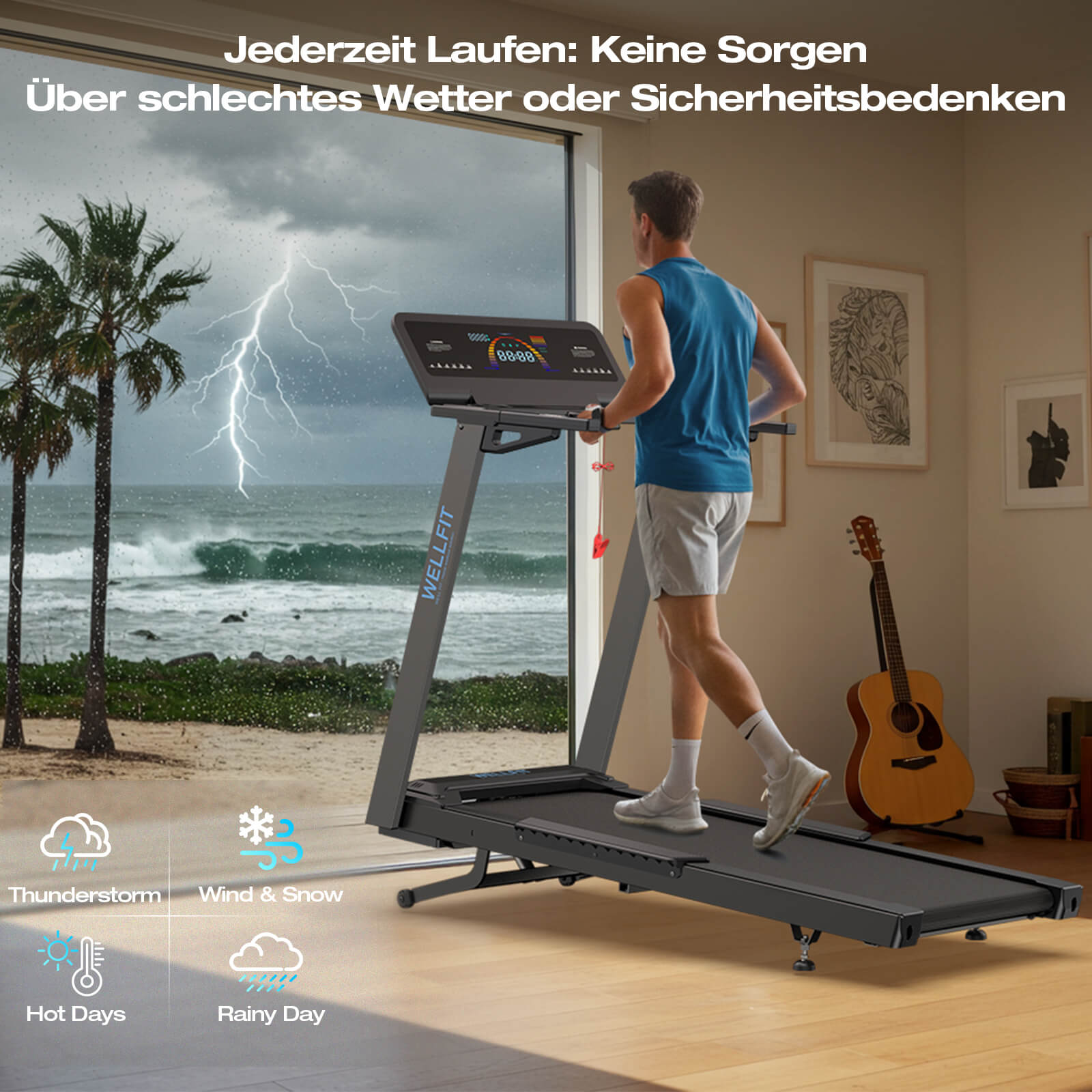 TM029 Treadmill with 15% Auto Incline & High Weight Capacity