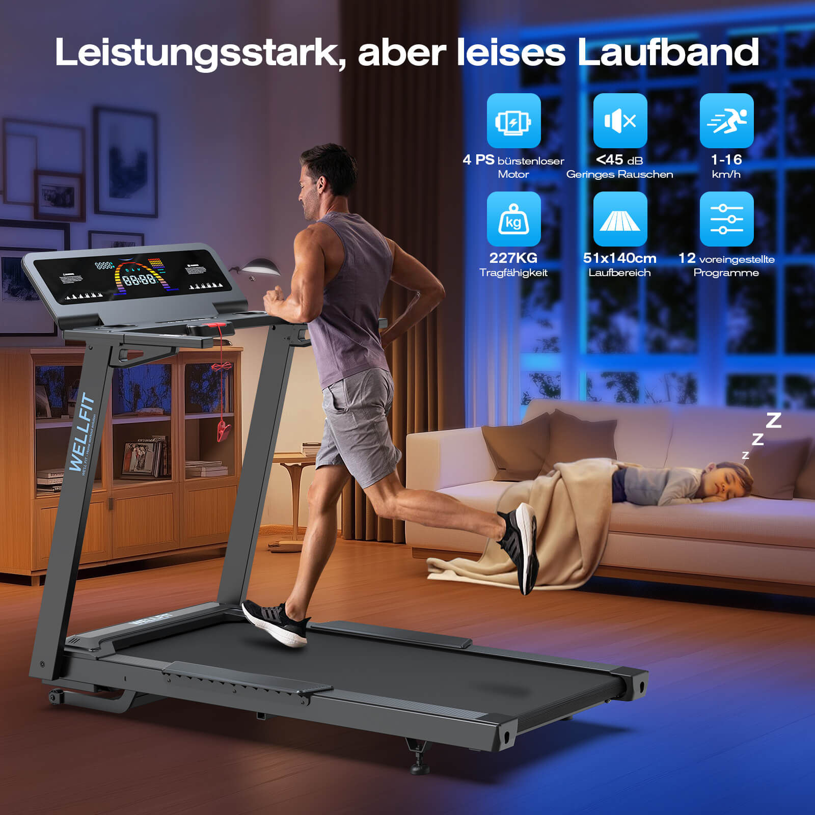 TM029 Treadmill with 15% Auto Incline & High Weight Capacity