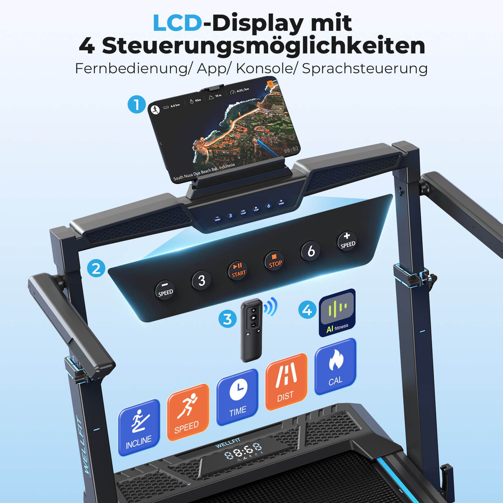 TM032 Height-Adjustable Treadmill with 10% Auto Incline