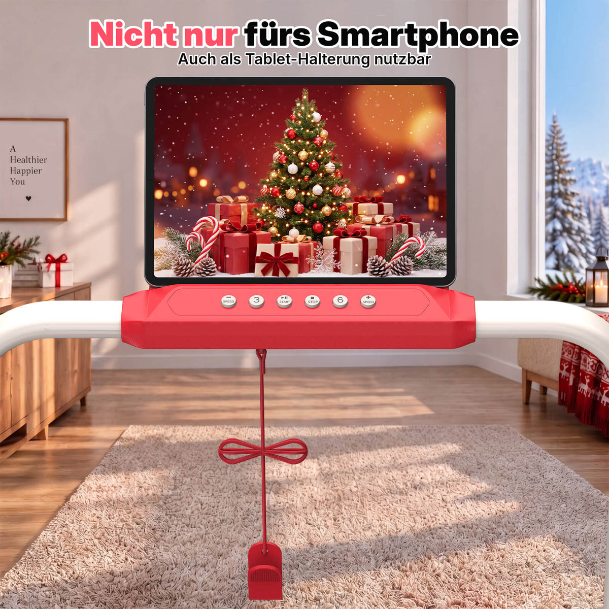 TM037 Weihnachtsedition – Klappbares Laufband mit 10 % manueller Steigung